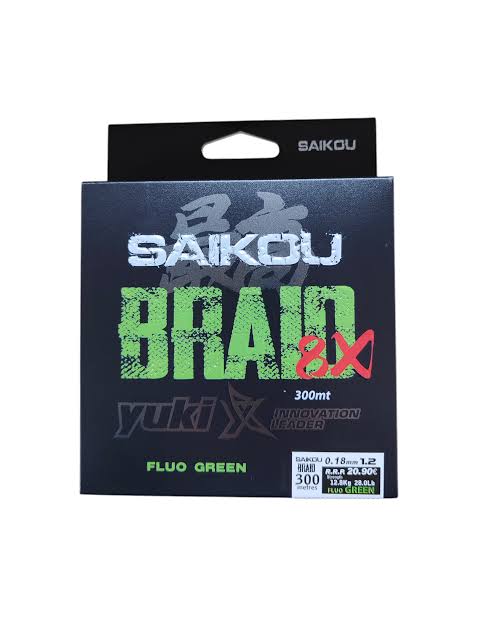 Trecciato Yuki Saikou 8X Verde Fluo 300 m