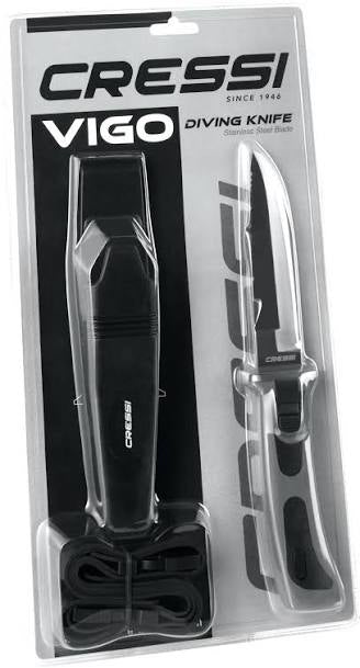 Coltello sub Cressi Vigo completo di fodero e cinghie per la gamba